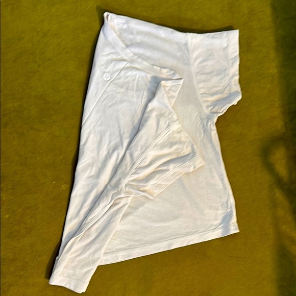 Lululemon Cates Cropped Short Sleeve T-Shirt 
Pima Cotton Sz4 White 13 - Picture 2 of 4